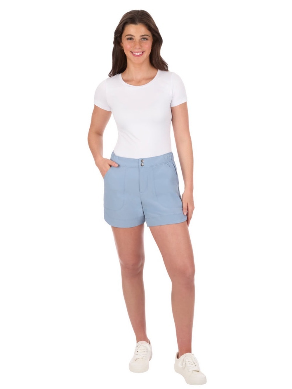 The American Outdoorsman Women's Light Blue Performance Hiking Shorts Xl